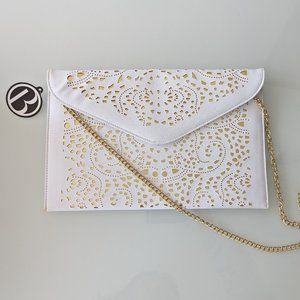 NWT White and Gold Pochette